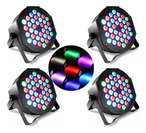 Pack 4 Unidades Tacho Led 36 X 1.5w Luces Led,eventos,fiesta