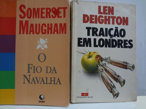 2 Livros Fio Da Navalha + Traição Em Londres Len Deighton