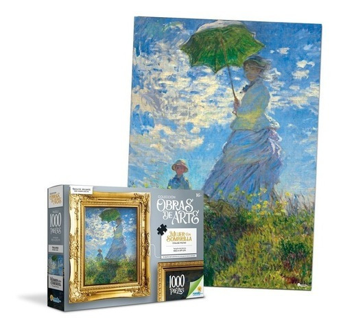 Rompecabezas 1000 Piezas Mujer Con Sombrilla Monet Ronda