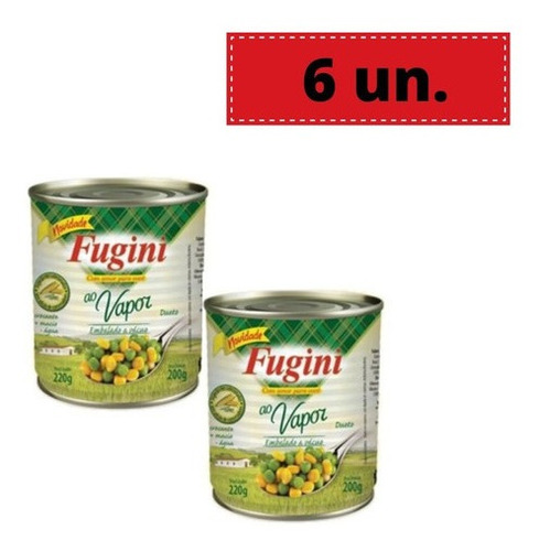 Kit 6un. Milho Crocante Fugini Lata 170g