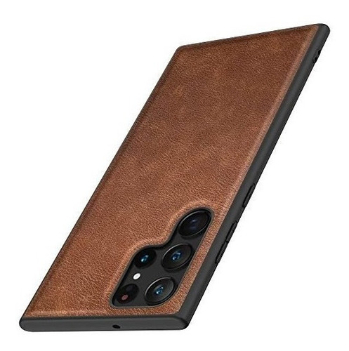 Funda Para Galaxy S22 Ultra Cuero Premiun Marron 