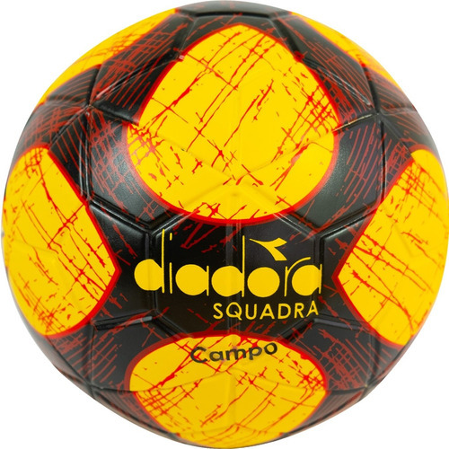 Bola Campo Diadora Protech Squadra- Amarela Cor Amarelo/preto/vermelho