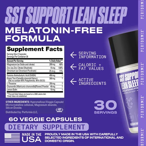 Suplemento Performix Sst Support Lean Sleep 60 Cápsulas