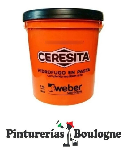 Ceresita Hidrofugo Weber 10 Kilos. Pinturerias Boulogne