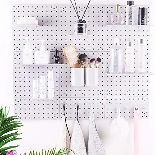 4 Unidad Montaje Pared Pegboard Kits Panel Organizador 2