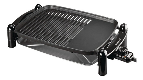  Parrillera Y Plancha  Eléctrica Brentwood  1200 W Negro 