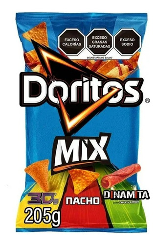 4 Pzas Nuevo Botana Sabritas Doritos Mix Queso, Chile Y Limó