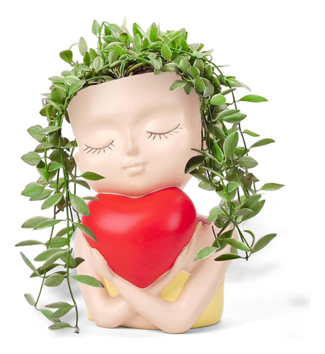 Macetas Face Planters, Macetero De Resina Con Forma De Cabez