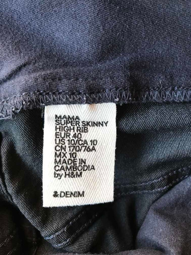 Pantalón Maternal H&m Azul Marino
