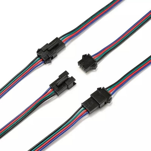 2 Pares Conector Engate Rápido 4 Pinos 4 Fios Macho E Femea