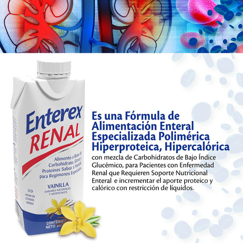 Imagen 4 de 5 de Enterex Renal Vainilla 8oz Pack De 24 Unidades