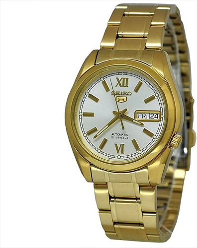 Seiko Snkl58 Reloj Seiko 5 Tono Oro Acero Inoxidable Caja Y