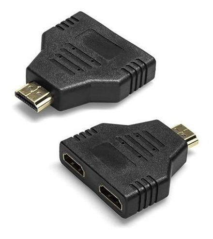 Imagem 3 de 3 de Adaptador Duplicador Hdmi 1 Entrada 2 Saídas Femea Splitter