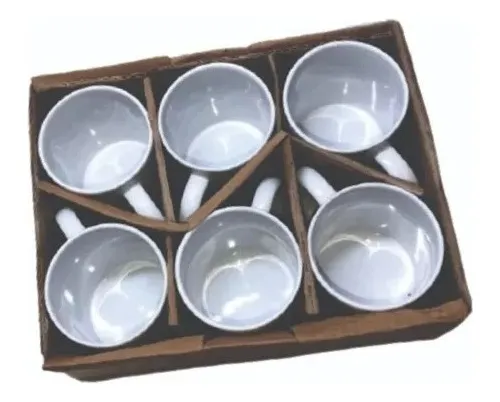 comprar 6 Canecas Porcelana Resinada Sublimatica 325ml P\u002Fsublimação