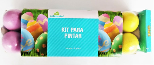 Kit Para Pintar Con Gises Way To Celebrate! 12 Huevos Pascua Azul, Morado, Rosa, Amarillo, Verde