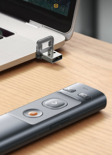 Apuntador Inalámbrico Baseus Rojo Usb Versión De Carga