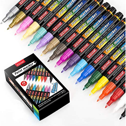 Marcadores De Pintura Acrilica Premium, 18 Colores