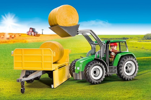 Playmobil Tractor Remolque Vehículo Carga Granja +47pcs 9317 Tractor Vehículo Granja