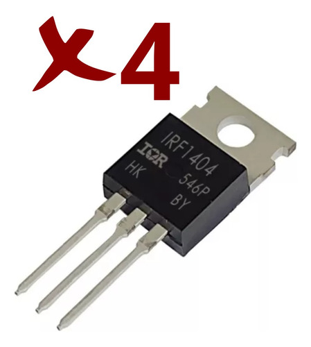 Irf1404 Mosfet 40v, 162amp Canal: N ( 4 Unidades )