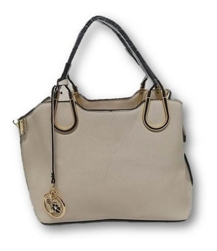 Imagen 1 de 5 de Bolso De Dama Cuadrado Con Correa Negro/beige Ve2mn99