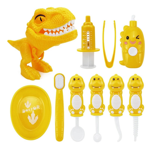 Kit De Juguetes Educativos Dinosaur Kids Doctor De 10 Piezas