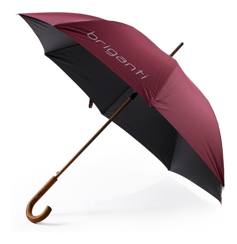 Paraguas Grande Madera Briganti Automático Lluvia Acc07256
