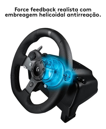 Volante Gamer Com Pedal G920 Driving Force Logitech Preto