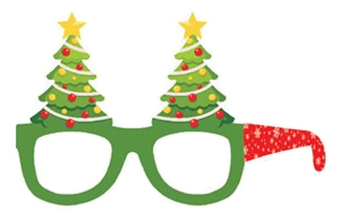4 Lentes Diseños Variados Navideños Divertido Para Fiestas