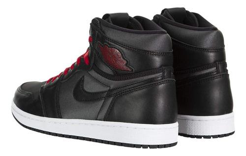 Nike Air Jordan 1 Retro High Og Black Satin Gym Rojo