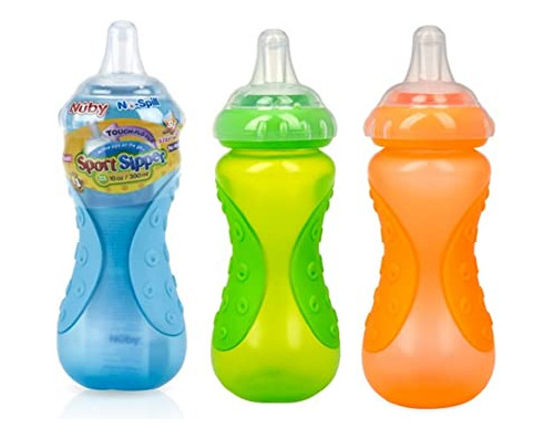 Vaso Deportivo Para Sorber Nuby No Spill (azul/verde/naranja