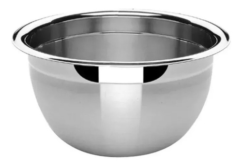 Tigela Em Aço Inox - Bowl - 22 Cm Baccani Cor Cinza