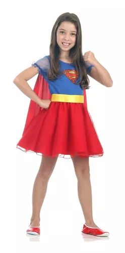 Fantasia Arlequina Infantil Luxo Dc Super Hero Girl Original