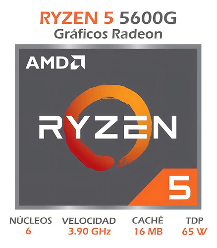 Procesador Cpu Amd Ryzen 5 5600g 4.4ghz 6 Core Am4 Radeon 7