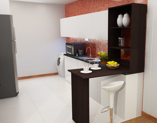 Imagen 2 de 4 de Barra Cocina Plegable Desayunadores Escritorio Flotante+