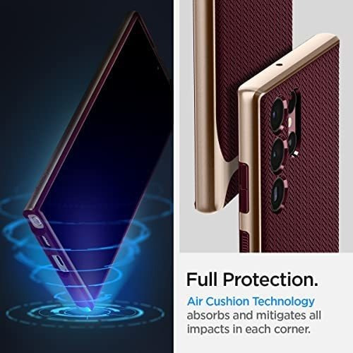 Imagen 4 de 7 de Funda Spigen Neo Hybrid Para Galaxy S22 Ultra - Burgundy