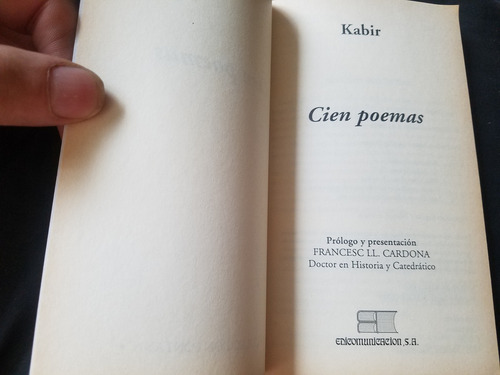 Cien Poemas Kabir Poesia Mistica Hindú Edicomunicacion