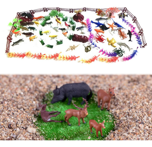 Juego De 80 Figuras De Animales De Simulación, Regalo De