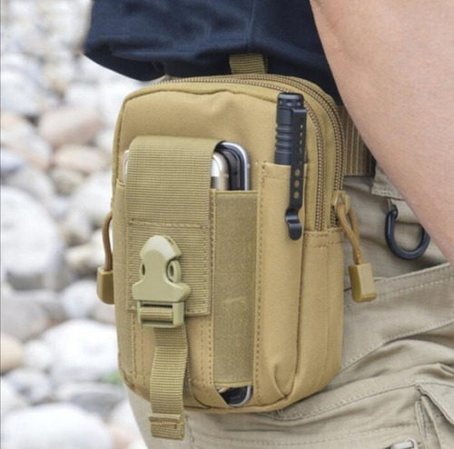 Bolso Canguro Táctico Viaje Para Cintura Tipo Molle Celular