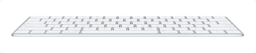 Teclado bluetooth Apple Magic QWERTY español latinoamérica color plata y blanco