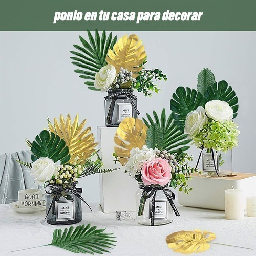Imagen 5 de 9 de 90 Piezas 6 Tipos De Hojas De Palma Artificial Monstera