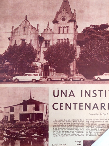 1973 Centenario Del Buenos Aires Rowing Club Tigre Remo