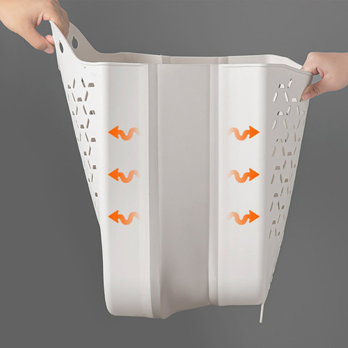 Cesta Plegable Para Ropa Sucia Z, De Plástico, Montaje En Pa