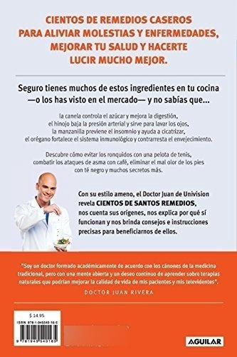 Santo Remedio Cientos De Remedios Caseros Llenos De, de Rivera, Doctor J. Editorial Aguilar en español