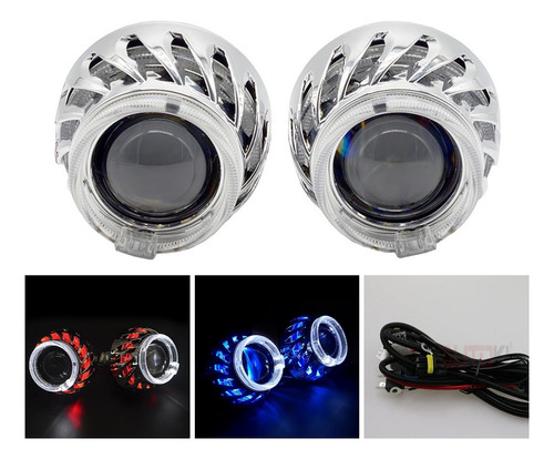 Super Farol Projetor Bi Xenon Hid Universal Carros Motos