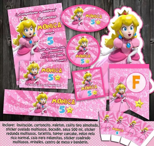 Kit Candy Bar Princesa Mario Bros