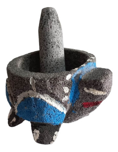 Mini Molcajete Forma Tortuga Salero 100% Piedra Volcánica