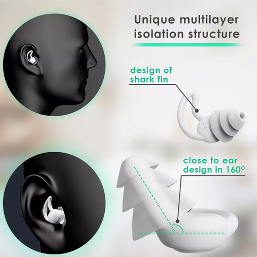 Tapones Oido Silicona, Reducción De Ruido Reutilizables