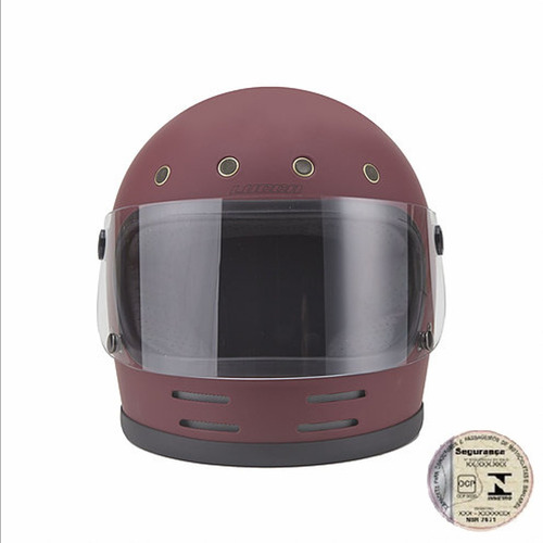 Capacete Lucca Magno V2 Matt Cherry Inmetro Frete Gratis 12x