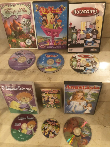 6 Dvd Polly-barbie-ratatoing-anastacia-peq.principe-branneve