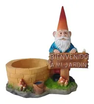 Comprar Figura Duende Mágico Gnomo De La Suerte Con Maceta Jardín